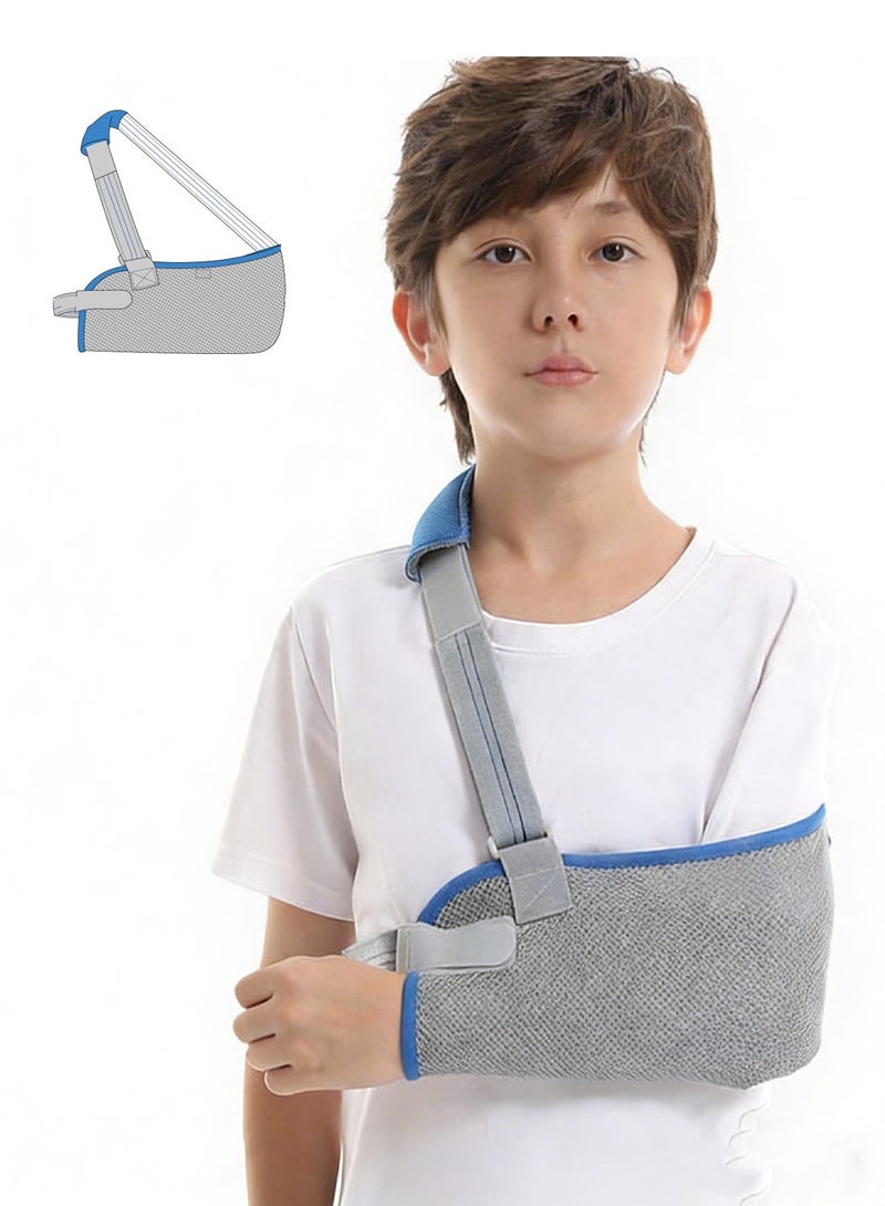 Sisily Kids Arm Sling Shoulder Immobilizer with Waist Strap Sponge Filled Design Arm Support Brace for Children Boys Girls - Image 1